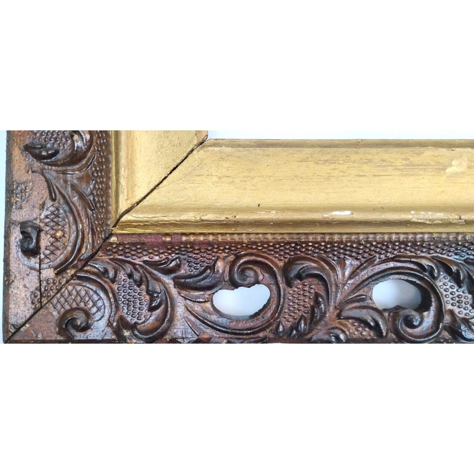Antique Solid Wood Frame Gesso Ornate 30x26