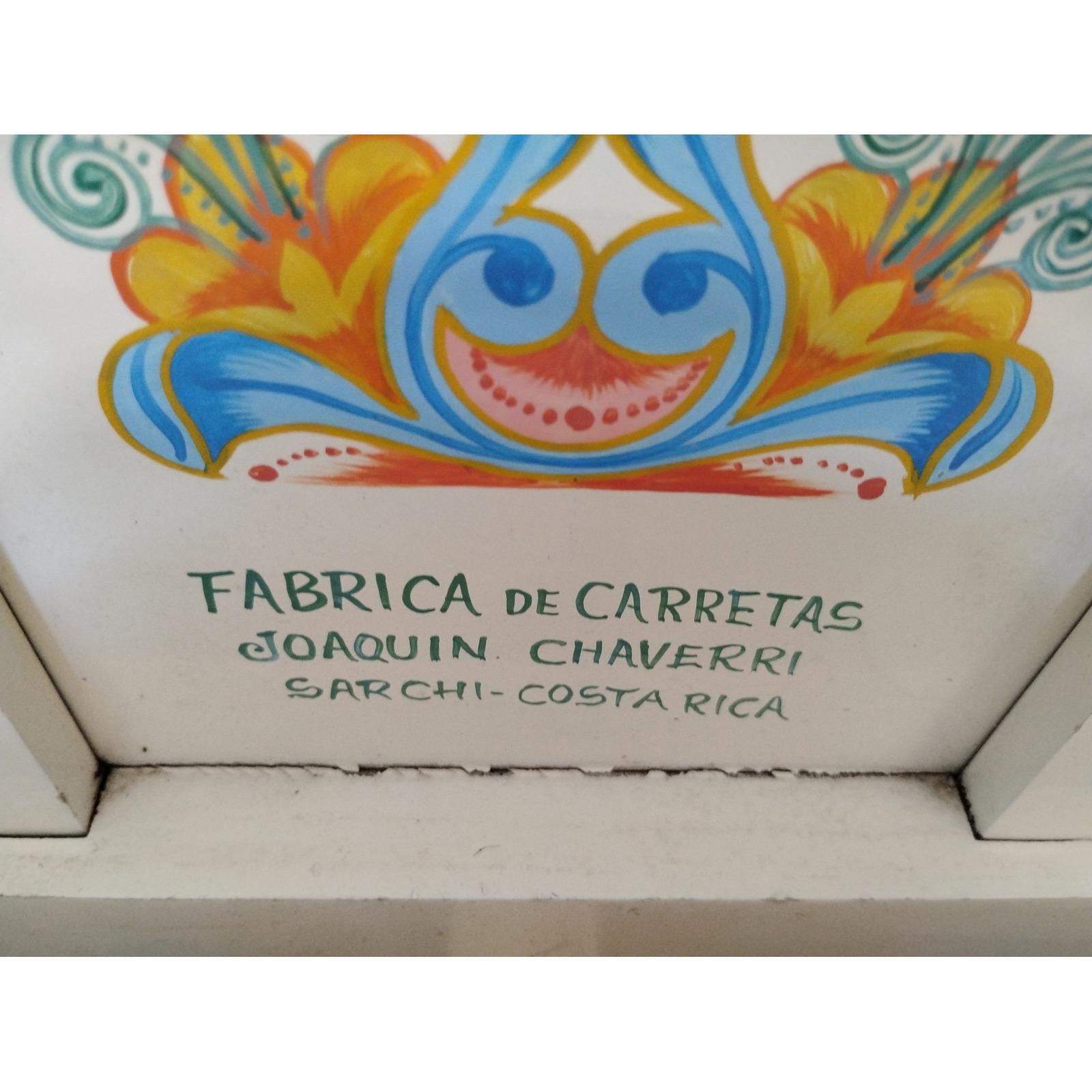 Vintage Joaquin Chaverri Sarchi Costa Rica Hand Painted Wooden Ox