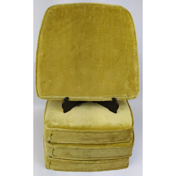 4 1960s NOS Stanley Furniture Arm Chair Seat Pad Cushion Olive Green Mid Century