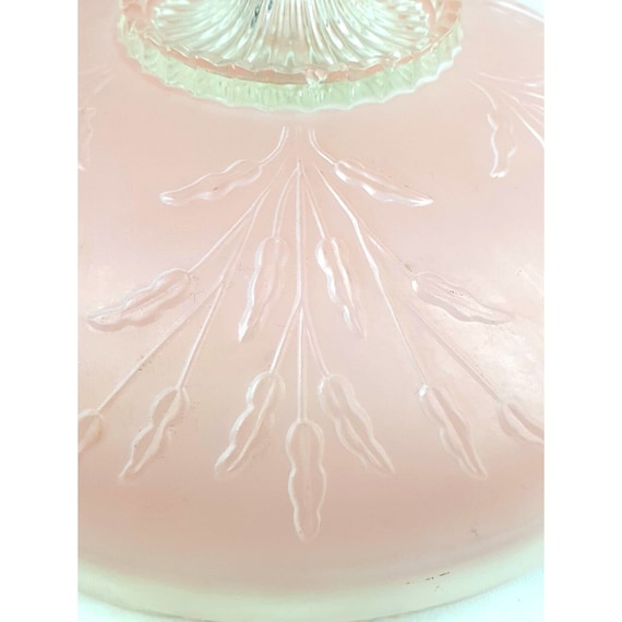 アールデコ 10インチ ピンク フロストガラス 天井ライトシェードカバー