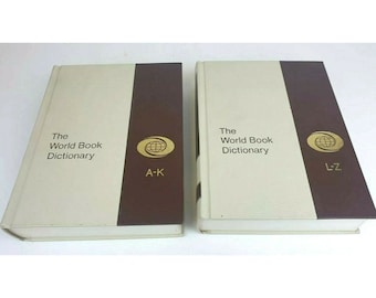 World Book Dictionary 2 Volume Set A–K L–Z 1990s Hardcover