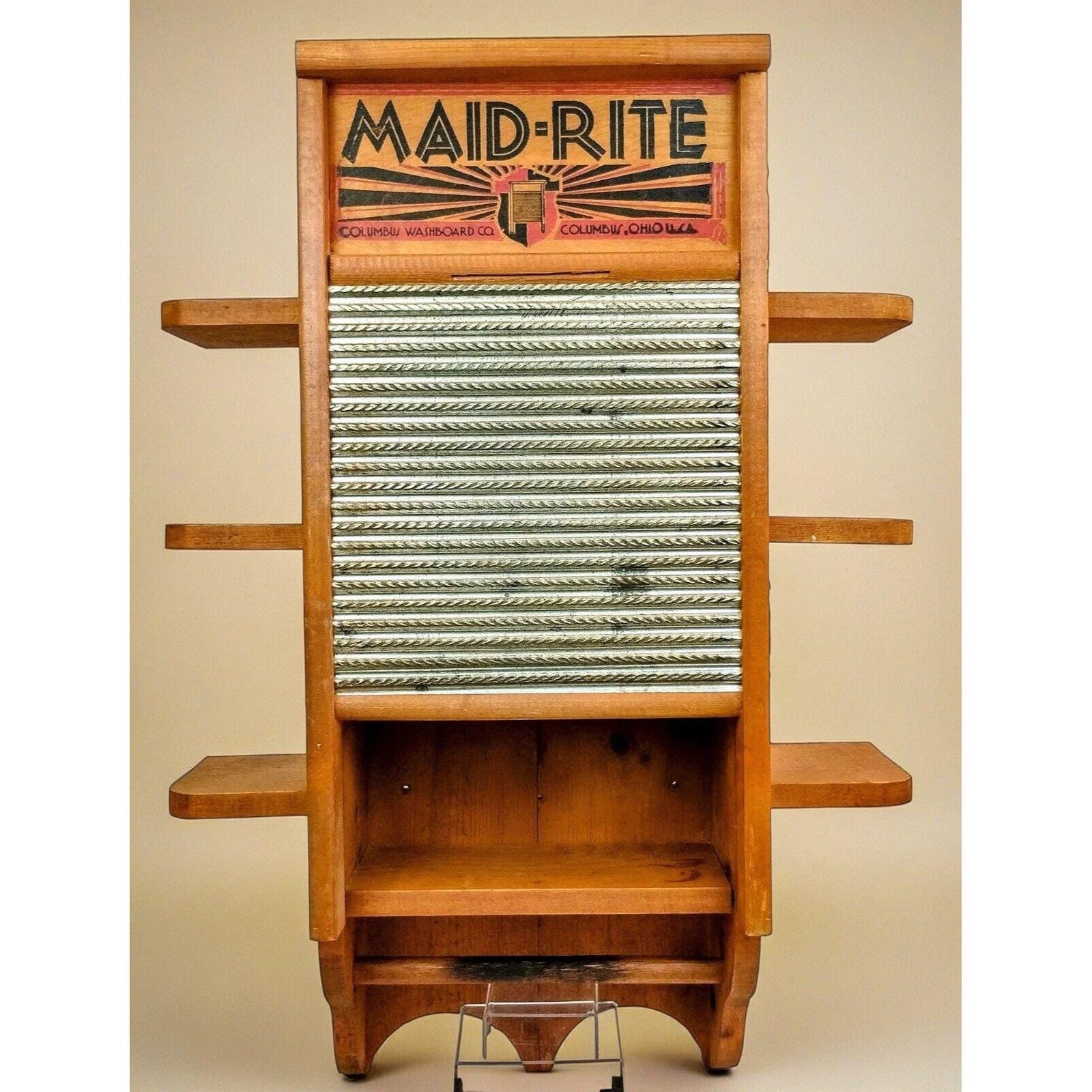 Antique Maid Rite Washboard Spice/medicine Cupboard/cabinet 30