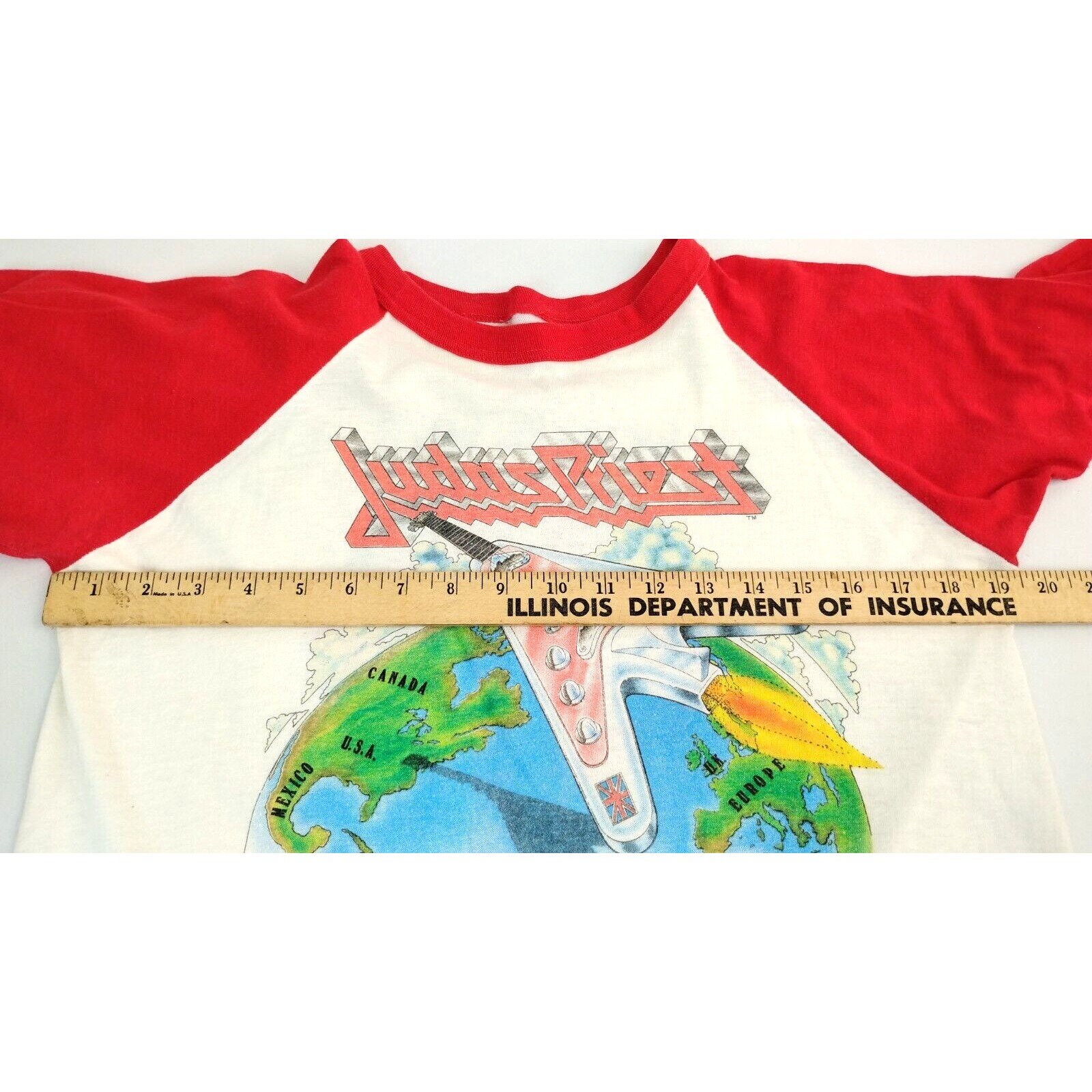 Vintage 1981 Judas Priest Raglan T-shirt - Point of Entry World 