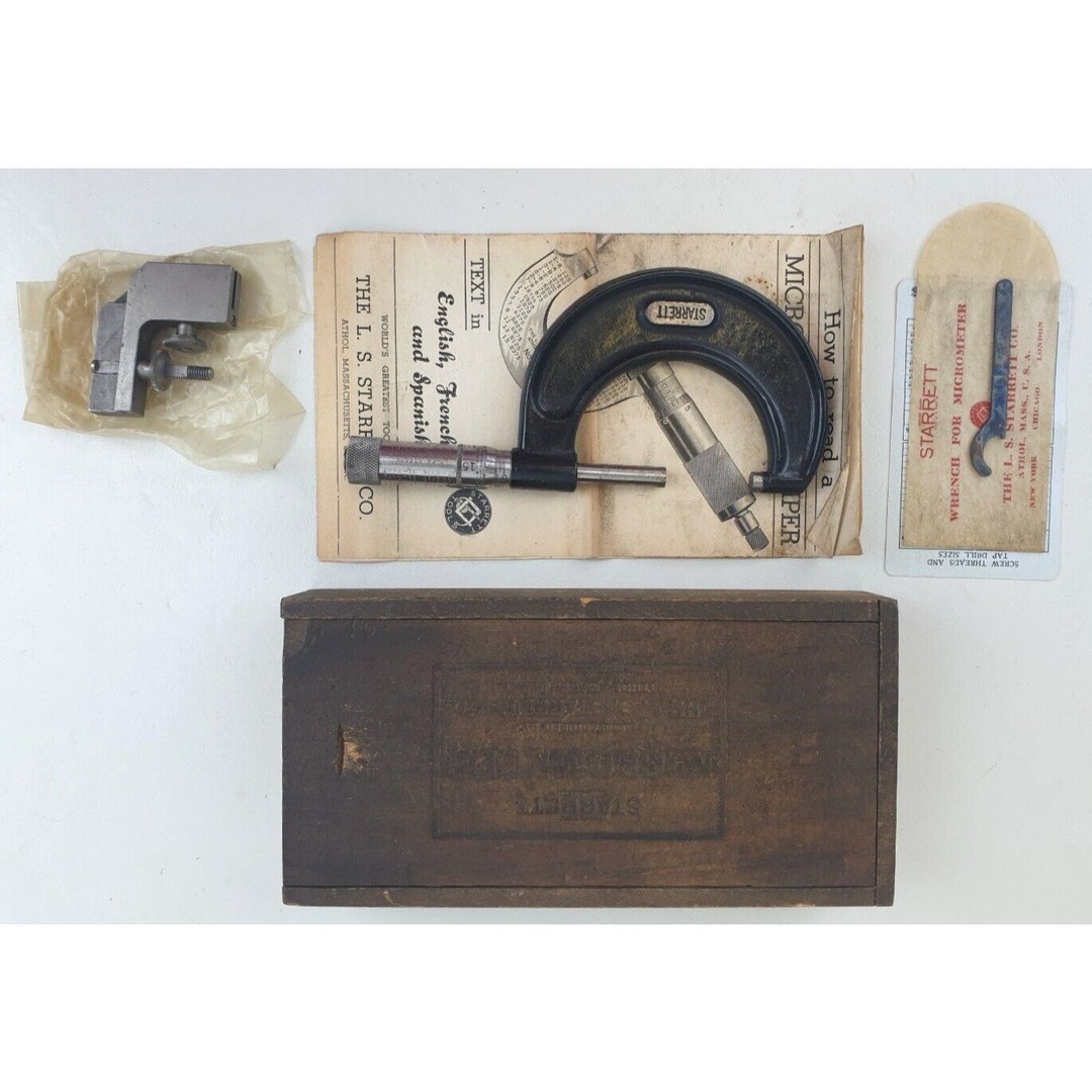 Starrett 12 Outside Micrometer 436 & 289 Right Angle Etsy