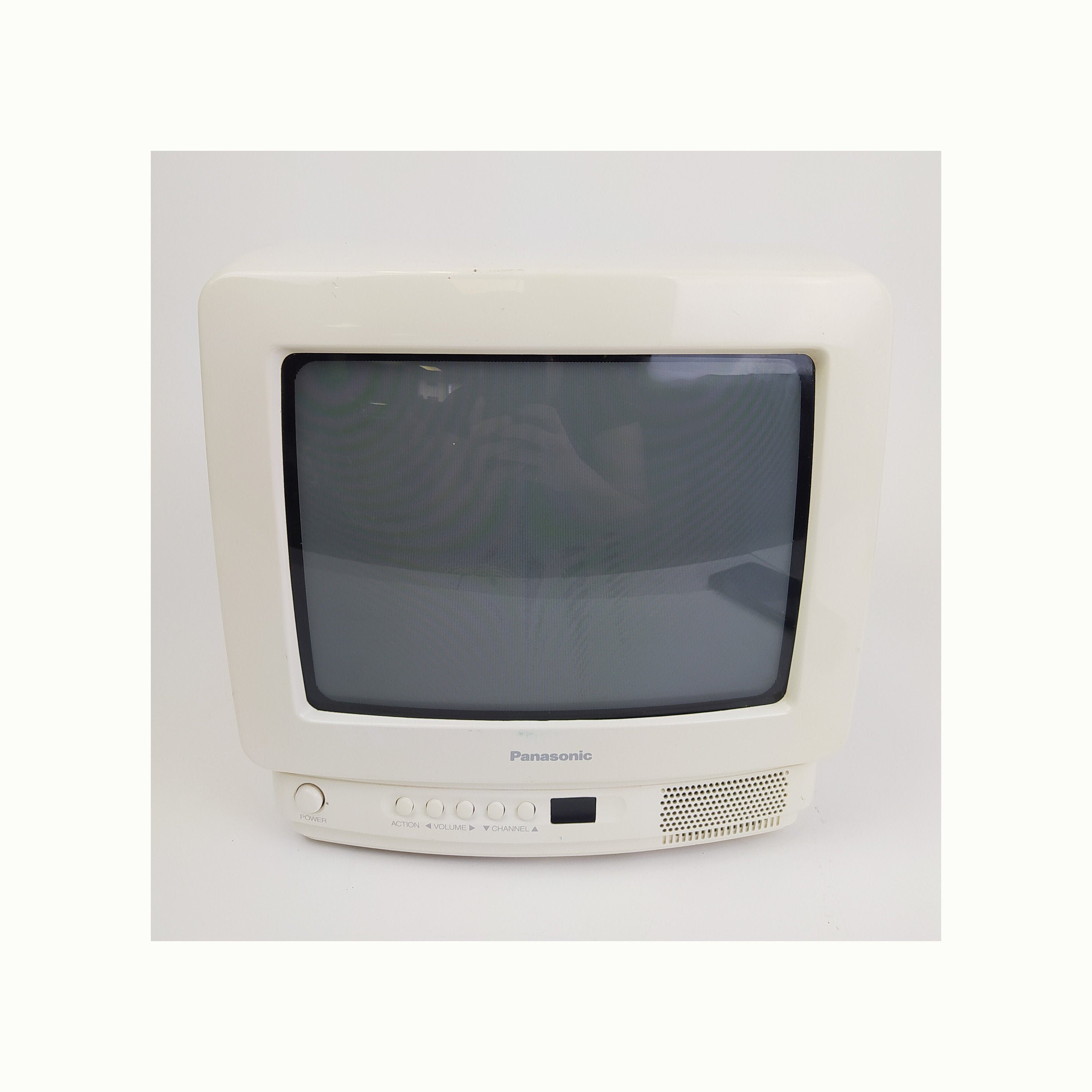 Vtg 1998 Panasonic 9” Color Television CT-9R11A White Gaming CRT