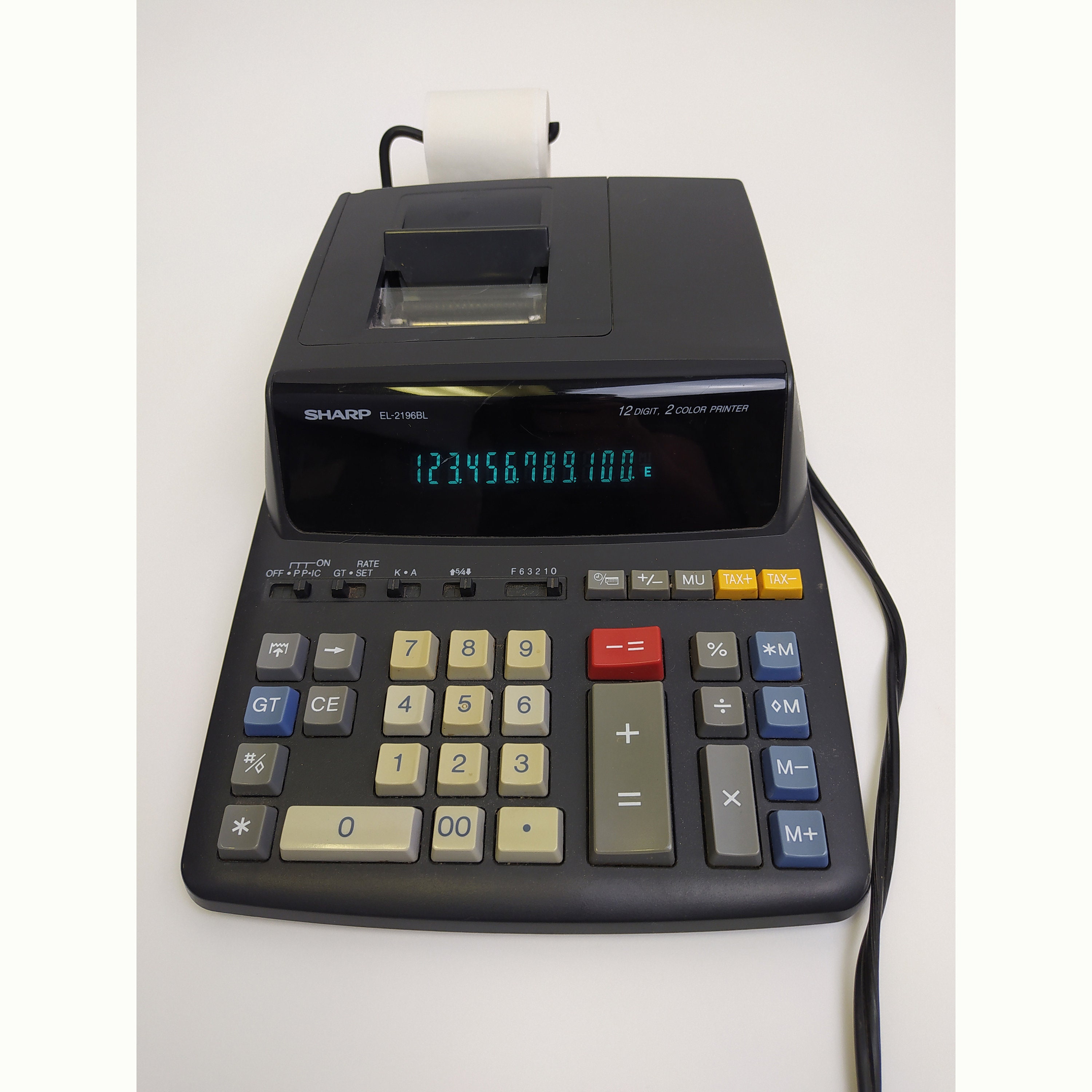 Sharp EL2196BL Basic Calculator 12 Digit 2 Color Printer Etsy