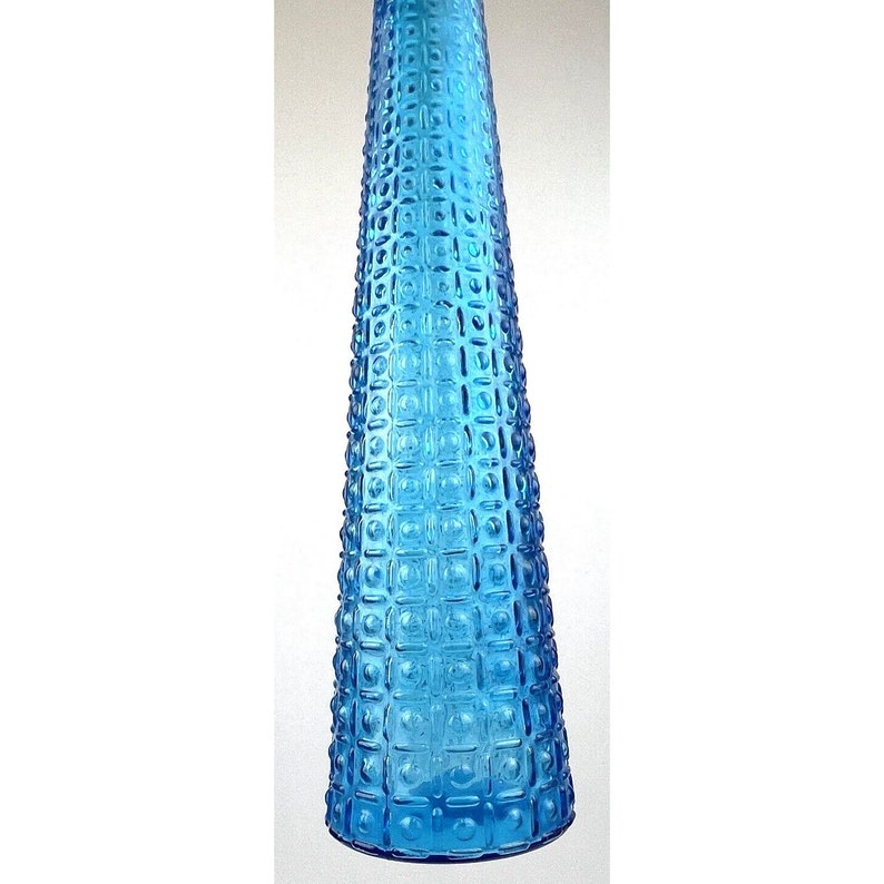 Empoli Aztec Dots/Squares Genie Bottle - Rich Cheerful Blue 22" Excellent MCM image 4