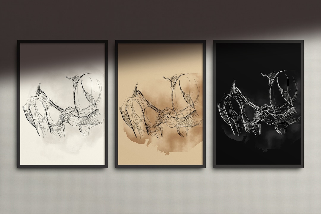 Love No. 04, [black, Off-white, or Brown], Wall Art, Erotic Poster