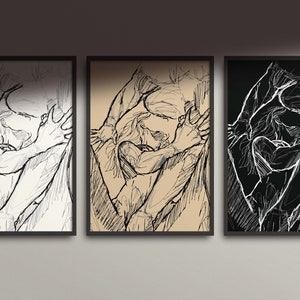 Love No. 08, Wall Art, Erotic Poster, Sexual Illustration, Sex Illustration, Sketch, image 1