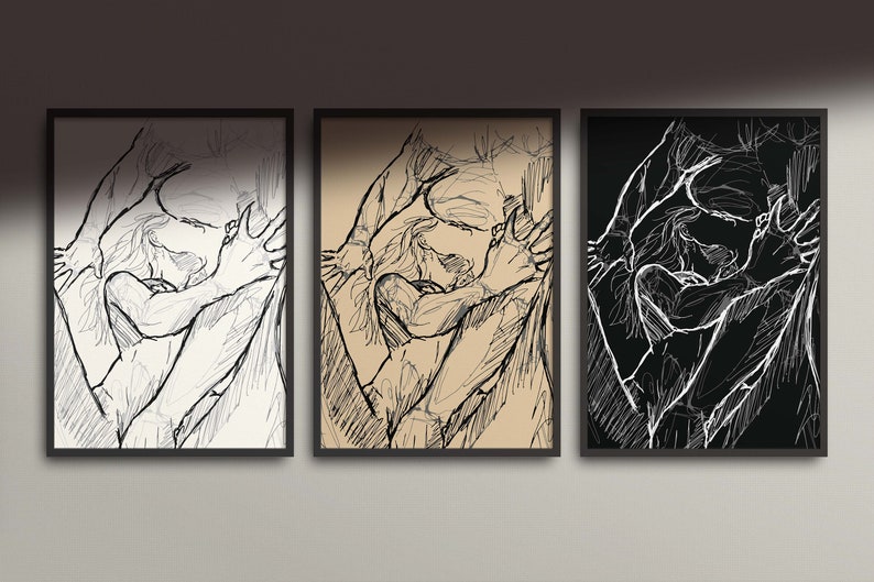 Love No. 08, Wall Art, Erotic Poster, Sexual Illustration, Sex Illustration, Sketch, image 1