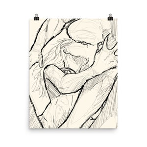 Love No. 08, Wall Art, Erotic Poster, Sexual Illustration, Sex Illustration, Sketch, image 7