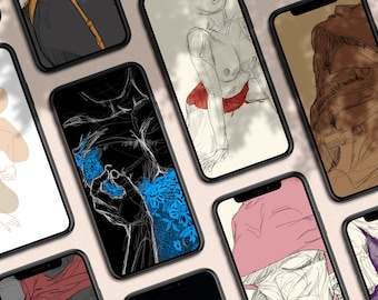 40 iPhone Wallpapers, Erotic, Sexual Illustration, Sex Illustration, Sketch,