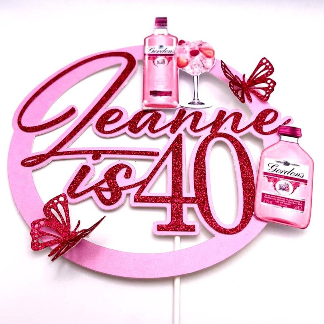 Gin Cake Topper - Etsy