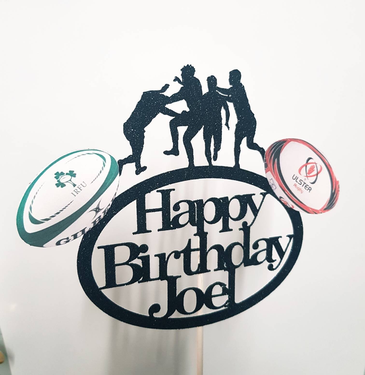 Rugby cake topper Etsy