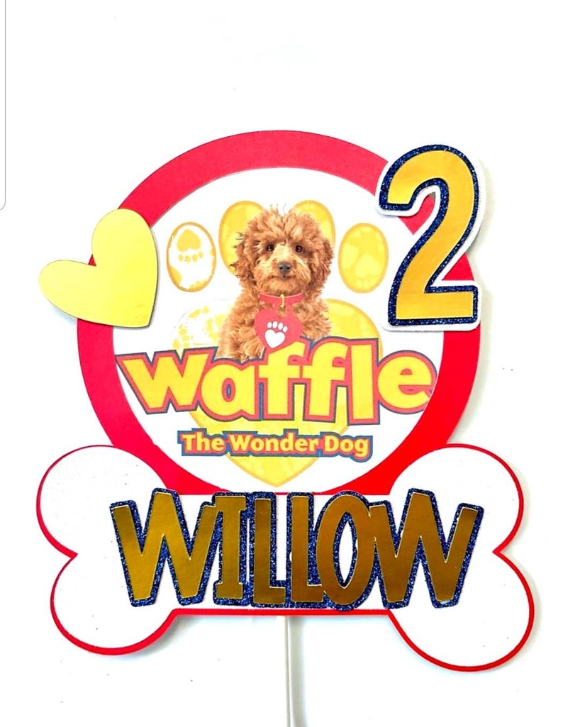 Waffle the Wonder Dog Cake Topper Etsy UK