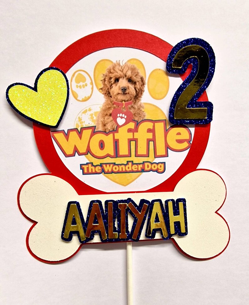 Waffle the Wonder Dog Cake Topper Etsy UK