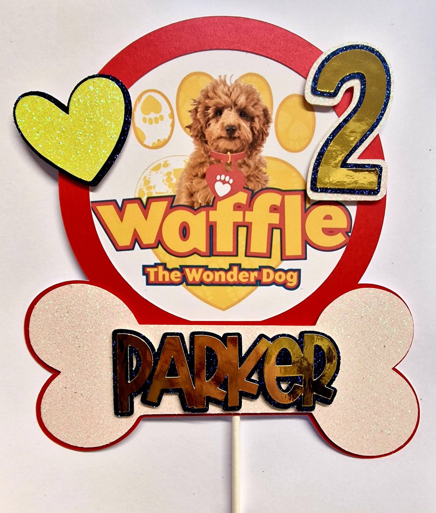 Waffle the Wonder Dog Cake Topper Etsy UK