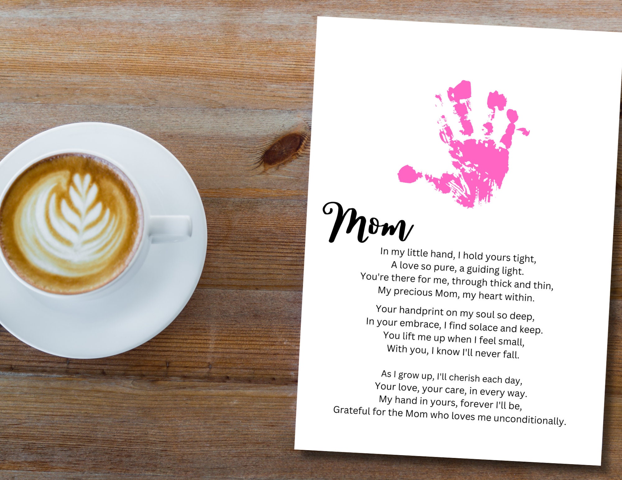 Hand Print Poem for Mum or Mom Printable Add Own Hand Print - Etsy