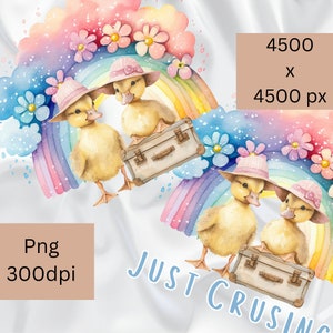 Cruise Lift png, Cruising Ducks, Pastell Enten mit Koffern, Traveling Ducks, Entensublimationen, Cruise Ducks Design, Printable Vinyl, Art.