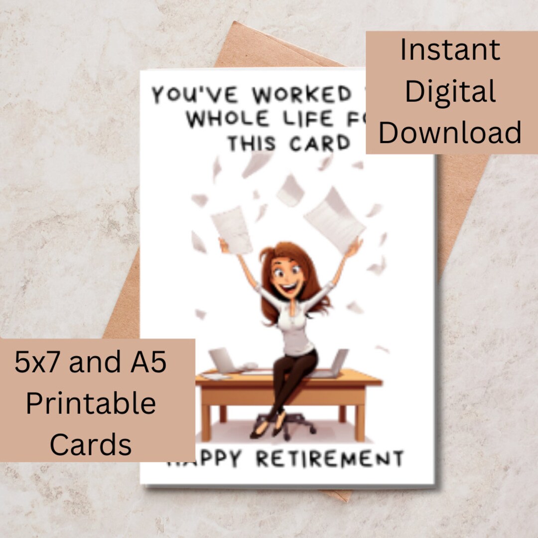 Retirement Card Printable, Funny Retirement, Sorry Your Leaving, Work ...