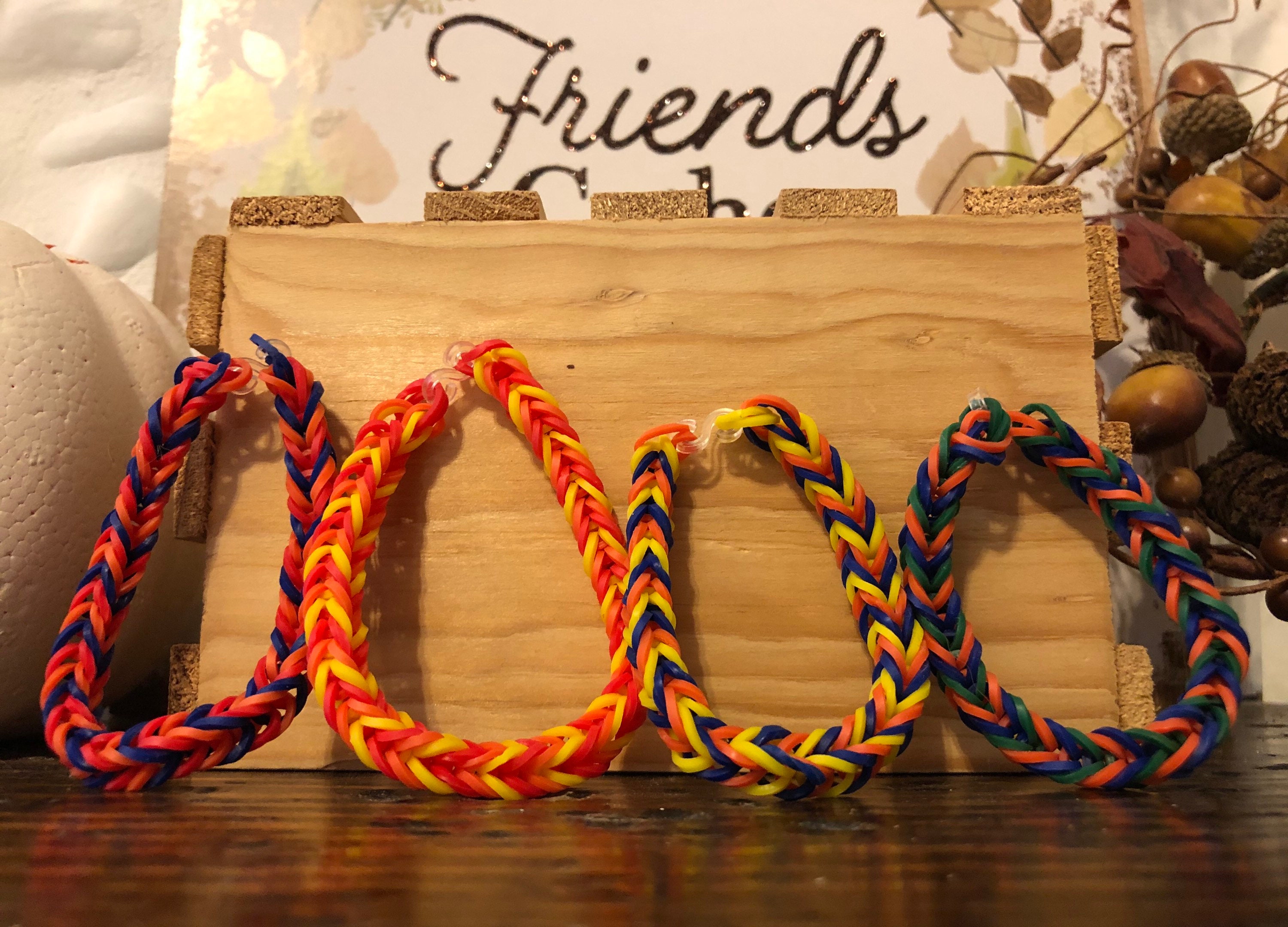 Custom Made Double Rubber Band Bracelets with Plastic Clasps Etsy