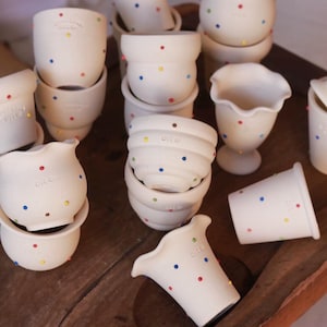 HANDMADE Oli's polka dot planter pot