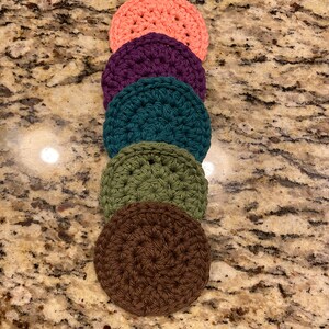 Crochet Face Scrubbies - 100% Cotton, Eco-Friendly, Zero Waste (Pack of 6)