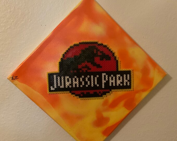 Jurassic Park Perler Bead Art Etsy