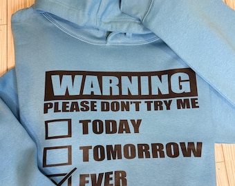 WARNING crop hoodie