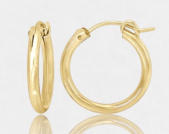 Chic 14k Gold Filled Euro Wire Hoops - Timeless Elegance
