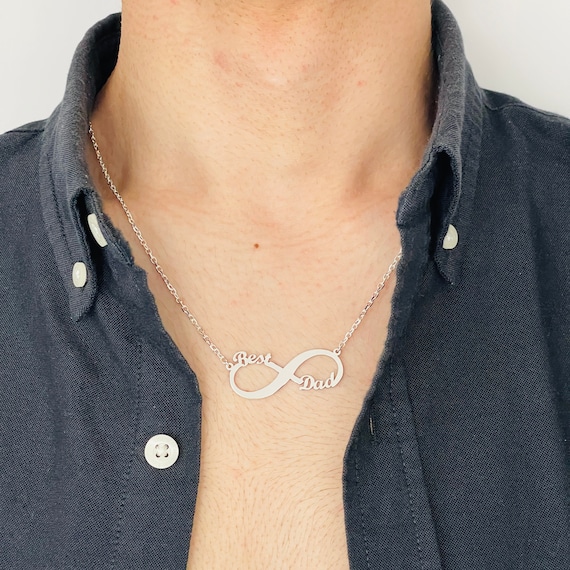 Infinity name on sale necklace sterling silver