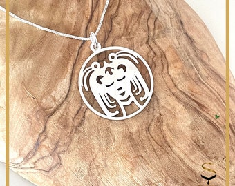 Sterling Silver Zodiac Symbol Necklace | Personalized Astrology Jewelry