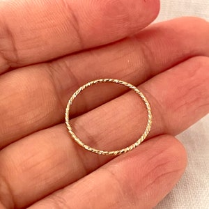 14K Gold Filled Tarnish Resistant Stack Ring Dainty Gold Size 4- 10 Us image 4
