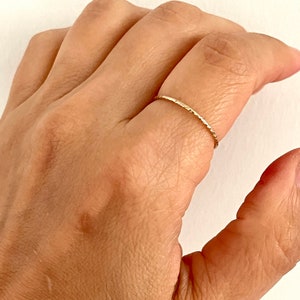 14K Gold Filled Tarnish Resistant Stack Ring Dainty Gold Size 4- 10 Us image 6