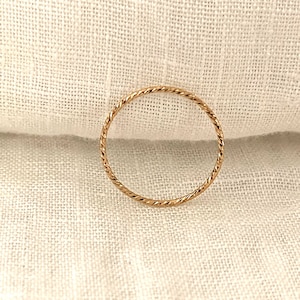 14K Gold Filled Tarnish Resistant Stack Ring Dainty Gold Size 4- 10 Us image 3