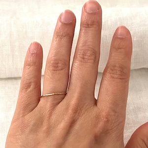 14K Gold Filled Tarnish Resistant Stack Ring Dainty Gold Size 4- 10 Us image 7