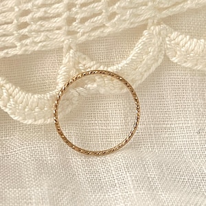 14K Gold Filled Tarnish Resistant Stack Ring Dainty Gold Size 4- 10 Us image 5