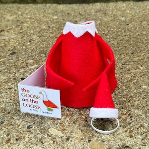 Goose on the Loose Elf With Poseable Wings Handmade Outfit for Mini 7” Desk Goose (NO GOOSE INCLUDED)