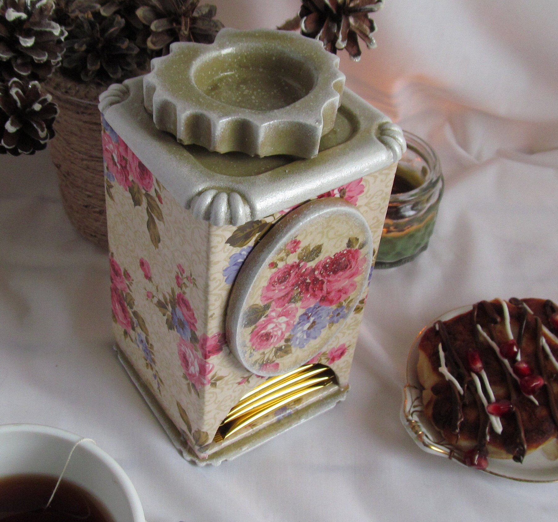 Teebeutel Organizer mit Teelicht Kerzenhalter. Teeliebhaber | Etsy