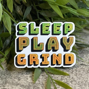 Dormi, gioca a Grind Gaming Vinyl Sticker