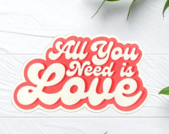 All You Need is Love - Spread the Love with this Retro Vinyl Sticker