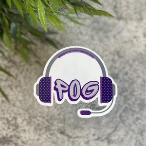 Adesivo de vinil transparente para fone de ouvido POG Gamer