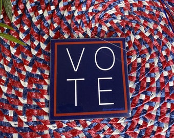 Empower Your Democracy - Get Your 'Vote' Sticker Now! Waterproof, Weatherproof, and Dishwasher Safe!