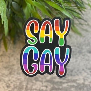 Say Gay Vinyl Sticker