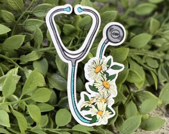 Flowering Stethoscope Sticker