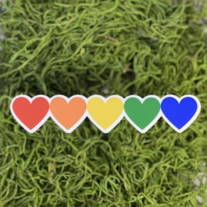 Regenbogen Herzen Vinyl Sticker