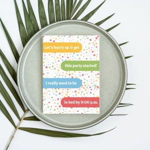 Too Old For Parties Geburtstagskarte - innen leer