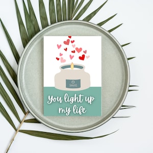 You Light Up My Life Love-wenskaart - blanco binnenkant