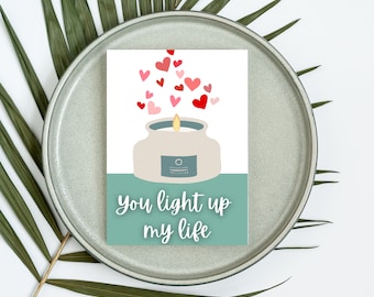 You Light Up My Life Love Greeting Card - Blank Inside