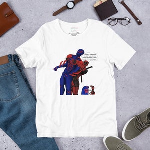 Deadpool + Miguel O&#39;Hara Spider-Man 2099 Unisex t-shirt